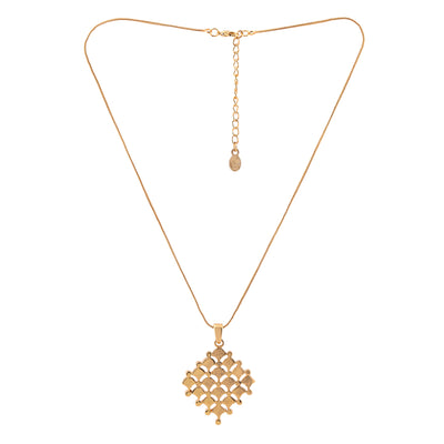 Estele Gold Plated Ravishing Pendant Necklace Set for Girls and Women