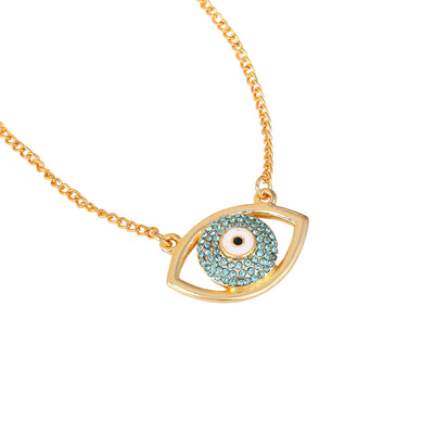 Estele gold plated evil eye pendant for women