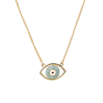 Estele gold plated evil eye pendant for women