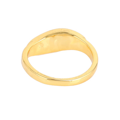 Estele Gold Plated Exquisite Finger Ring with Crystals for Women