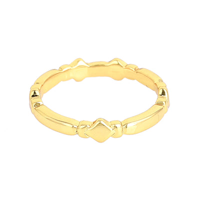 Estele Gold Plated Alluring Finger Ring with Crystals for Women