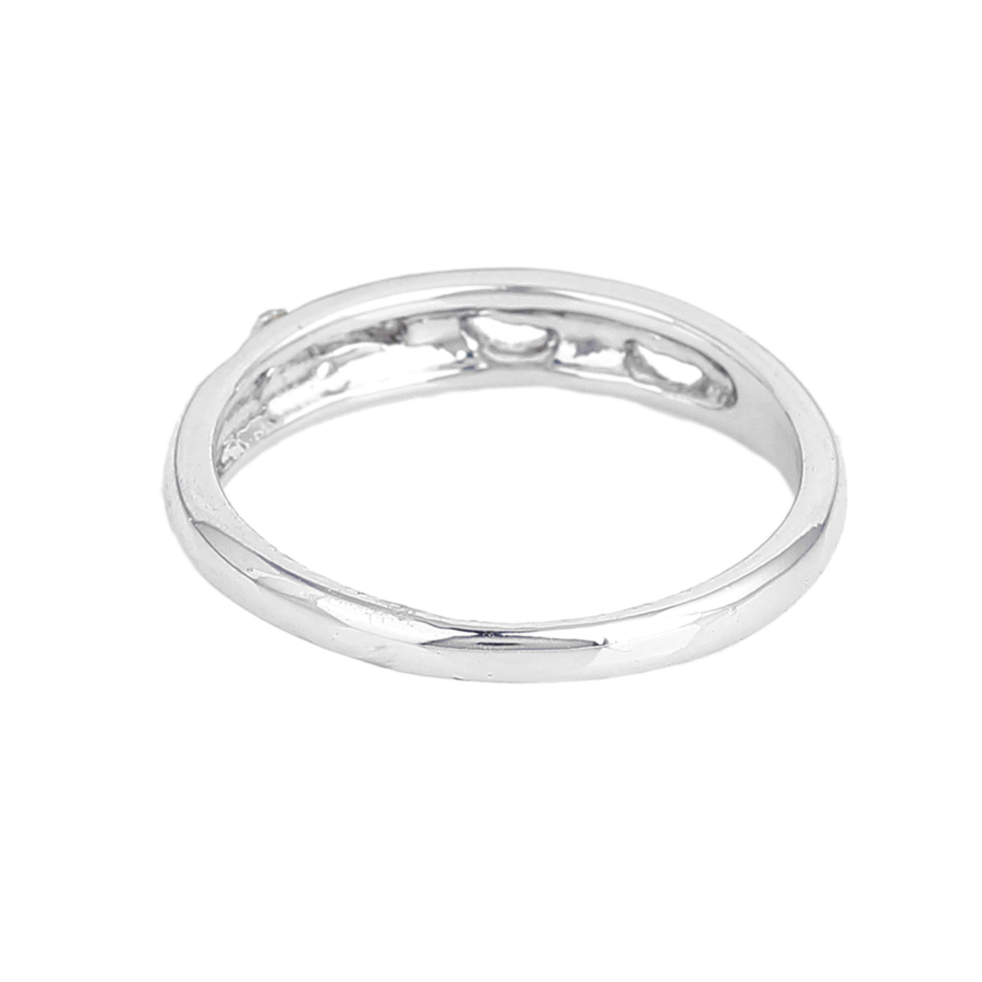 Estele Rhodium Plated Attractive Finger Ring with Crystals for Women