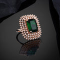 Green Stone Adjustable Finger Ring