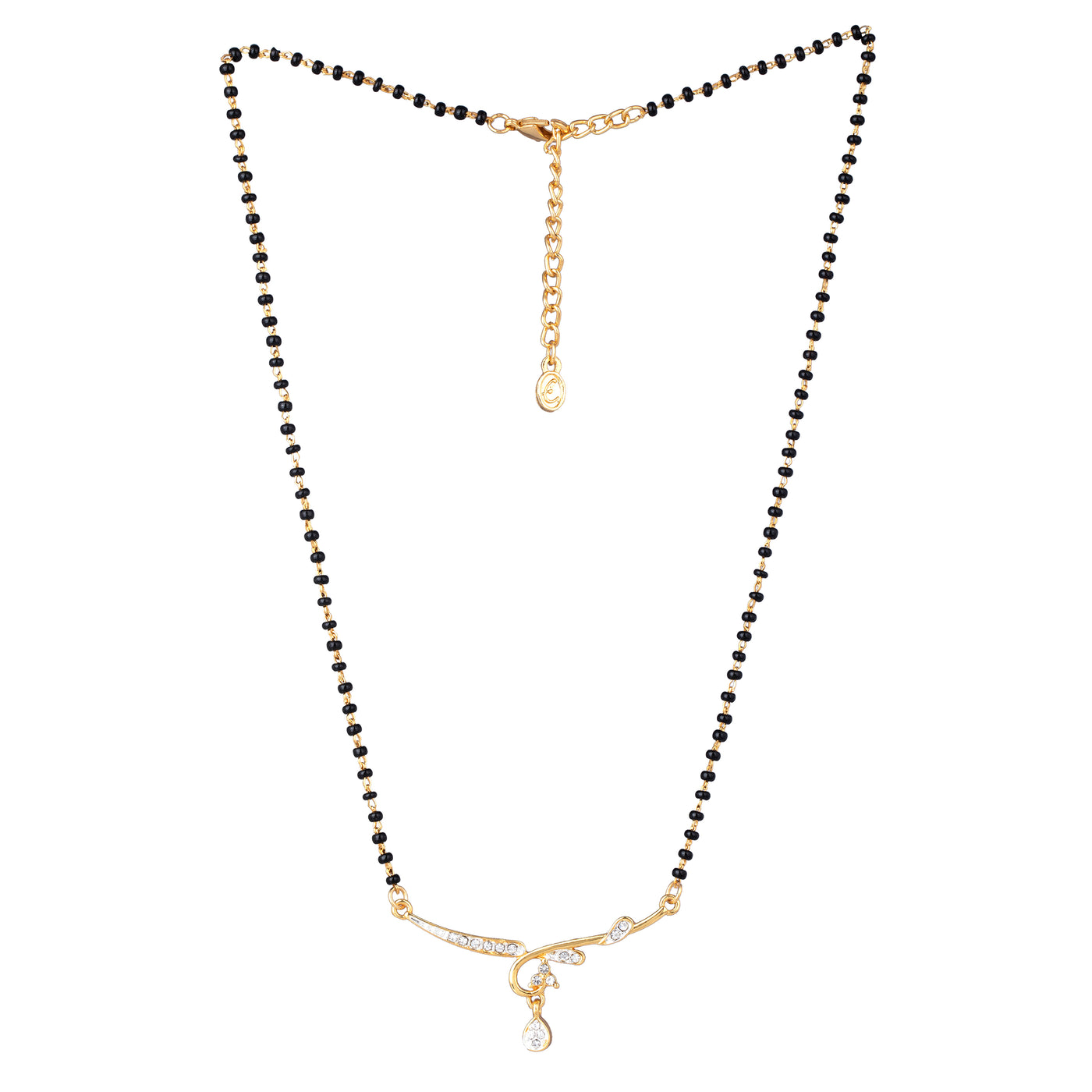 Estele Gold & Rhodium Plated Heavenly Mangalsutra Necklace Set