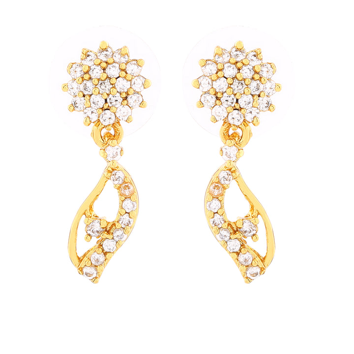 Estele Gold Plated CZ Elegant Necklace Set for Women