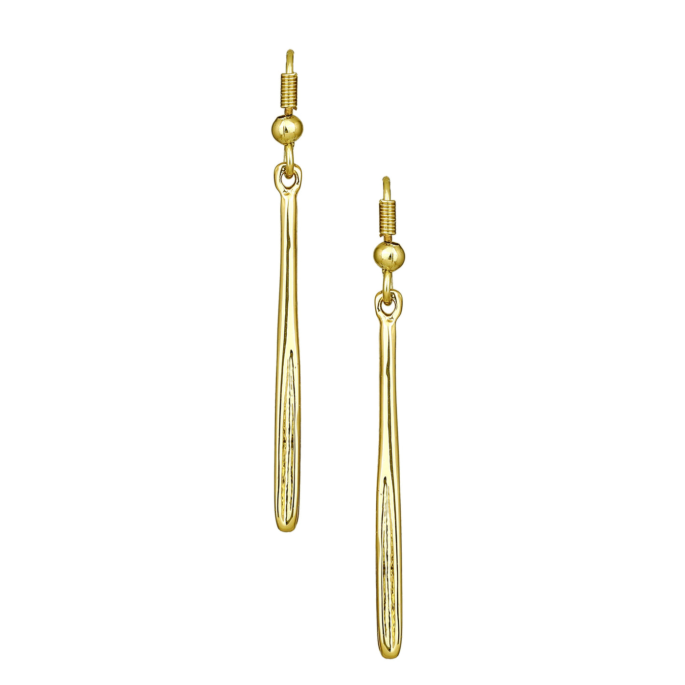 Estele 24 Kt Gold Plated Wicket Dangle Earrings for women