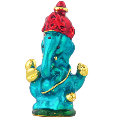 Estele Gold Plated Divine Ganesh Idol (Enamel)