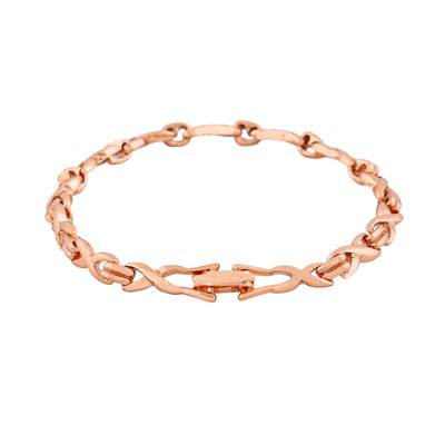 Estele Rose Gold Plated Bridged Iternity Bracelet for women