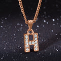 Estele Rosegold Splendid Medium 'H' Letter Pendant with Austrian Crystals for Women