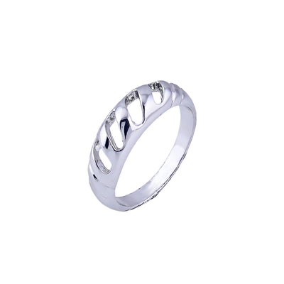 Estele Rhodium Plated Stunning Finger Ring for Women