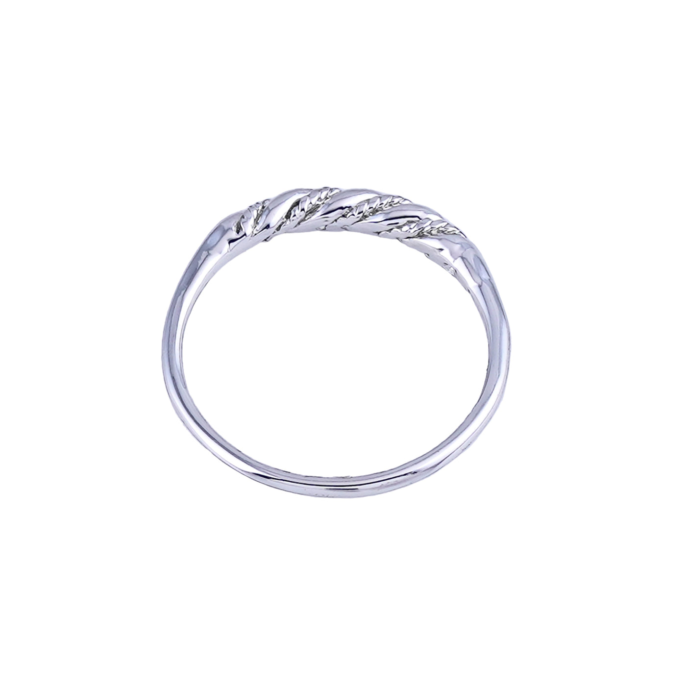 Estele Rhodium Plated Charming Finger Ring for Women
