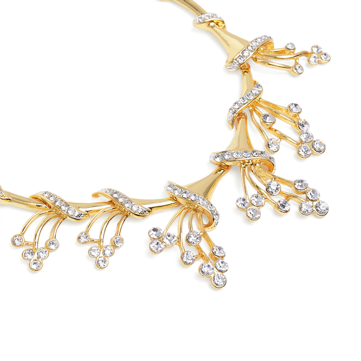 Stylish Gold and Silver plated Eternal Garden Necklace