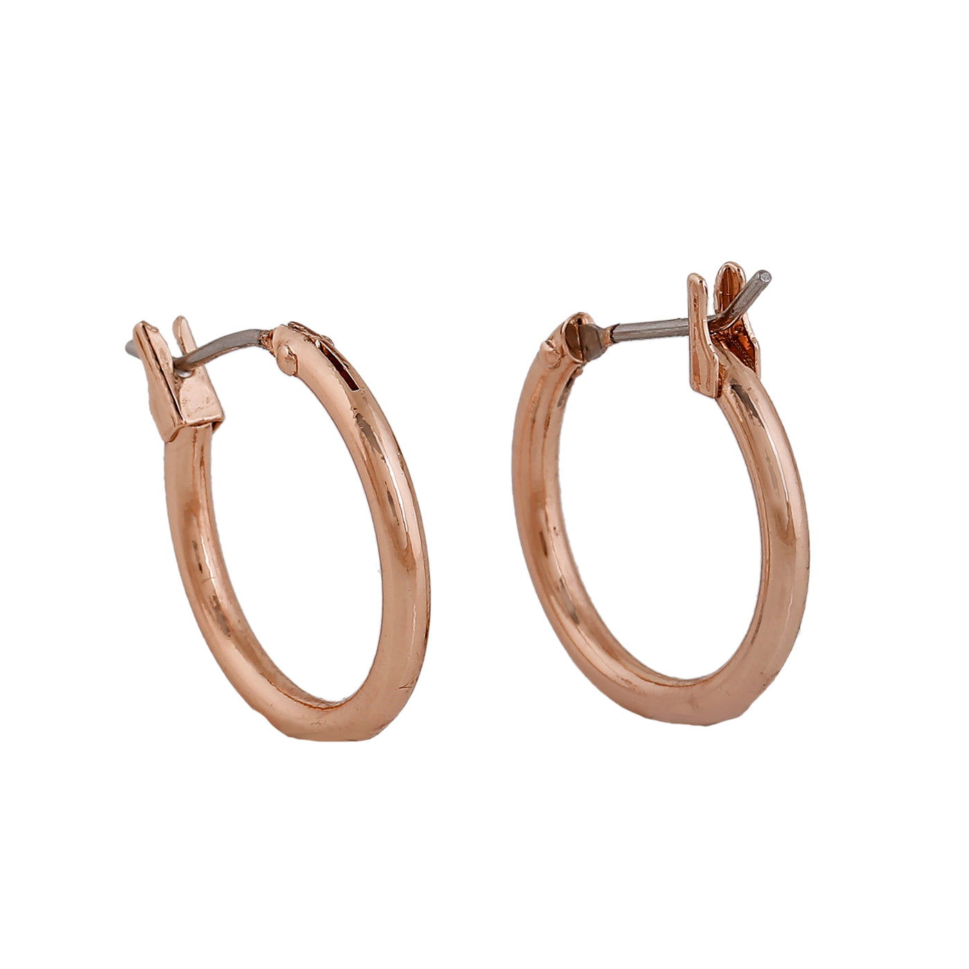 Estele Rose Gold Plated Classic Hoop Earrings for Women