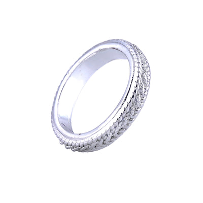 Estele Rhodium Plated Exquisite Finger Ring for Women