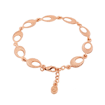 Estele Rose Gold Plated Striking Patterned Bracelet for Women
