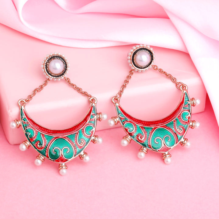 Estele Rose Gold Plated Fascinating Earrings for Women