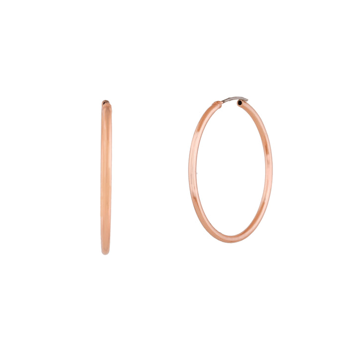 Estele Rose Gold Plated Trendy Hoop Earrings for Women