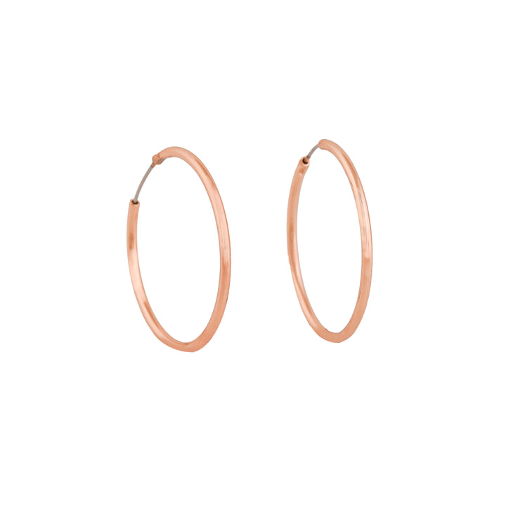Estele Rose Gold Plated Trendy Hoop Earrings for Women