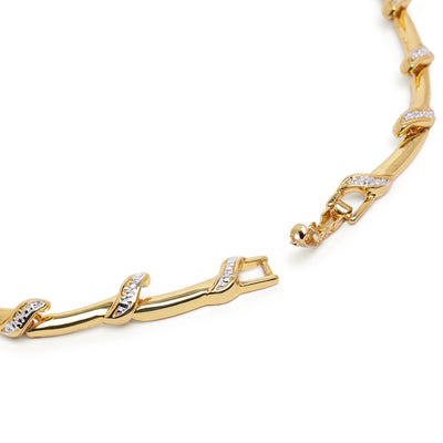 Stylish Gold and Silver plated Eternal Garden Necklace