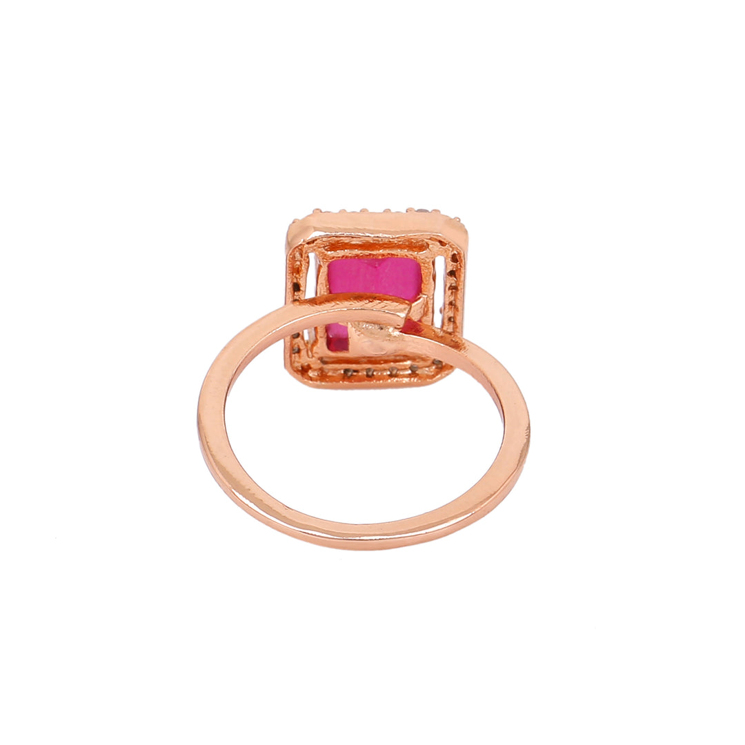 Buy Estele Rose Gold Plated Adjustable CZ Sparkling Finger
