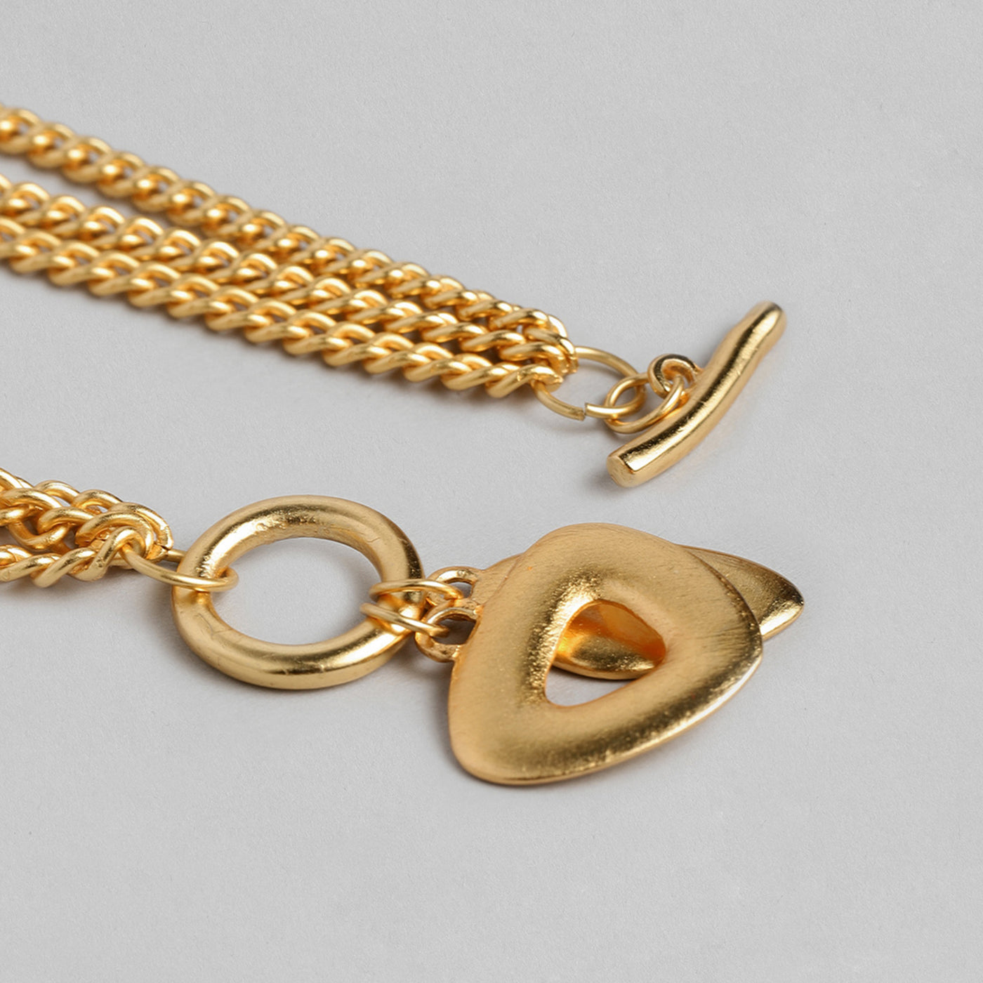 Estele Gold Plated Charm Designer Necklace Set for Women