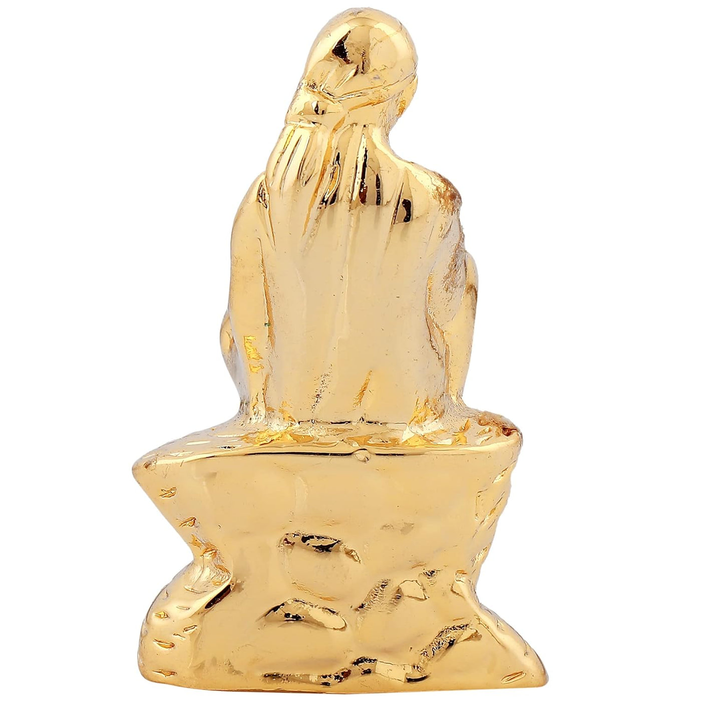 Estele Gold-Plated Divine Shirdi Sai Baba Idol for Pooja/Gifts/Car decor.