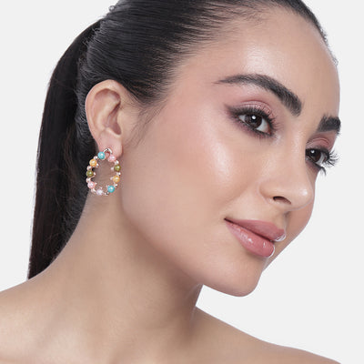 Estele Multi color stud latest collection earrings for women