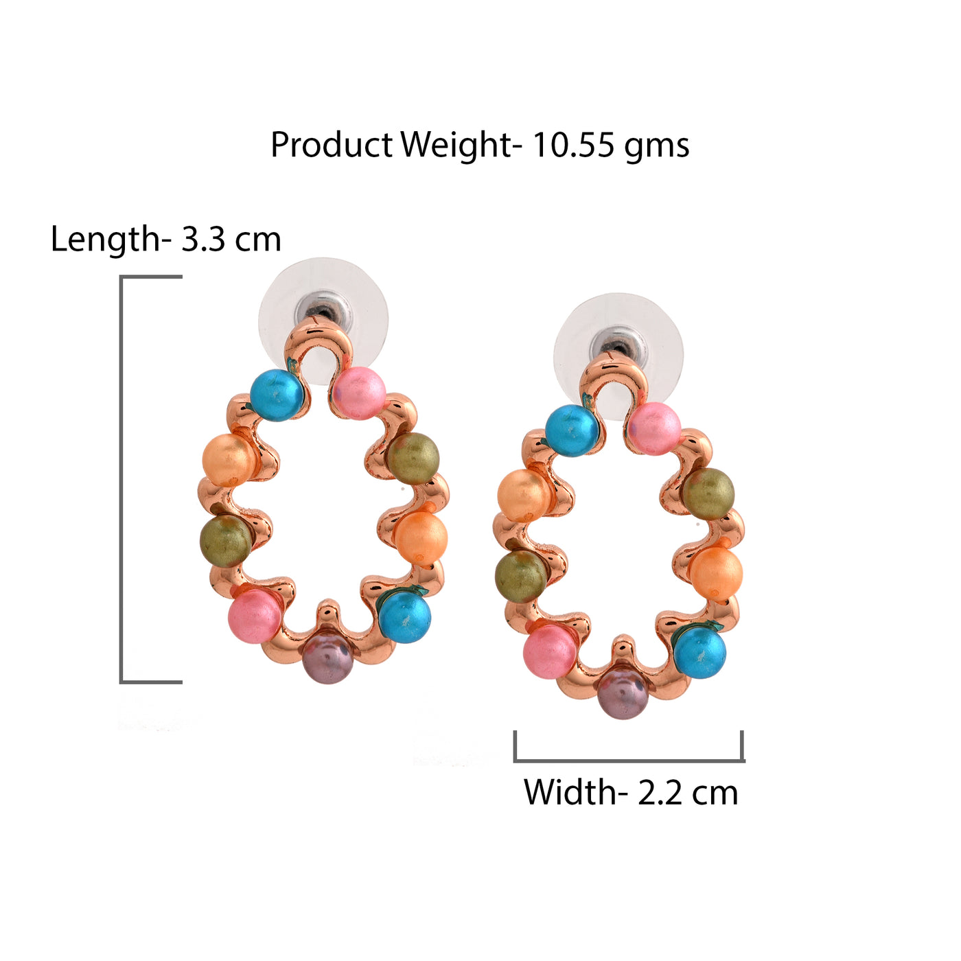 Estele Multi color stud latest collection earrings for women