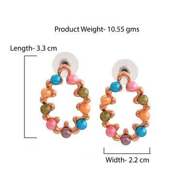 Estele Multi color stud latest collection earrings for women