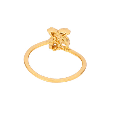 Estele Gold Plated CZ Beautiful Finger Ring for Women