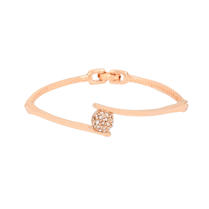 Estele Rose Gold Plated Beautiful Cuff Bracelet with crystals for Women