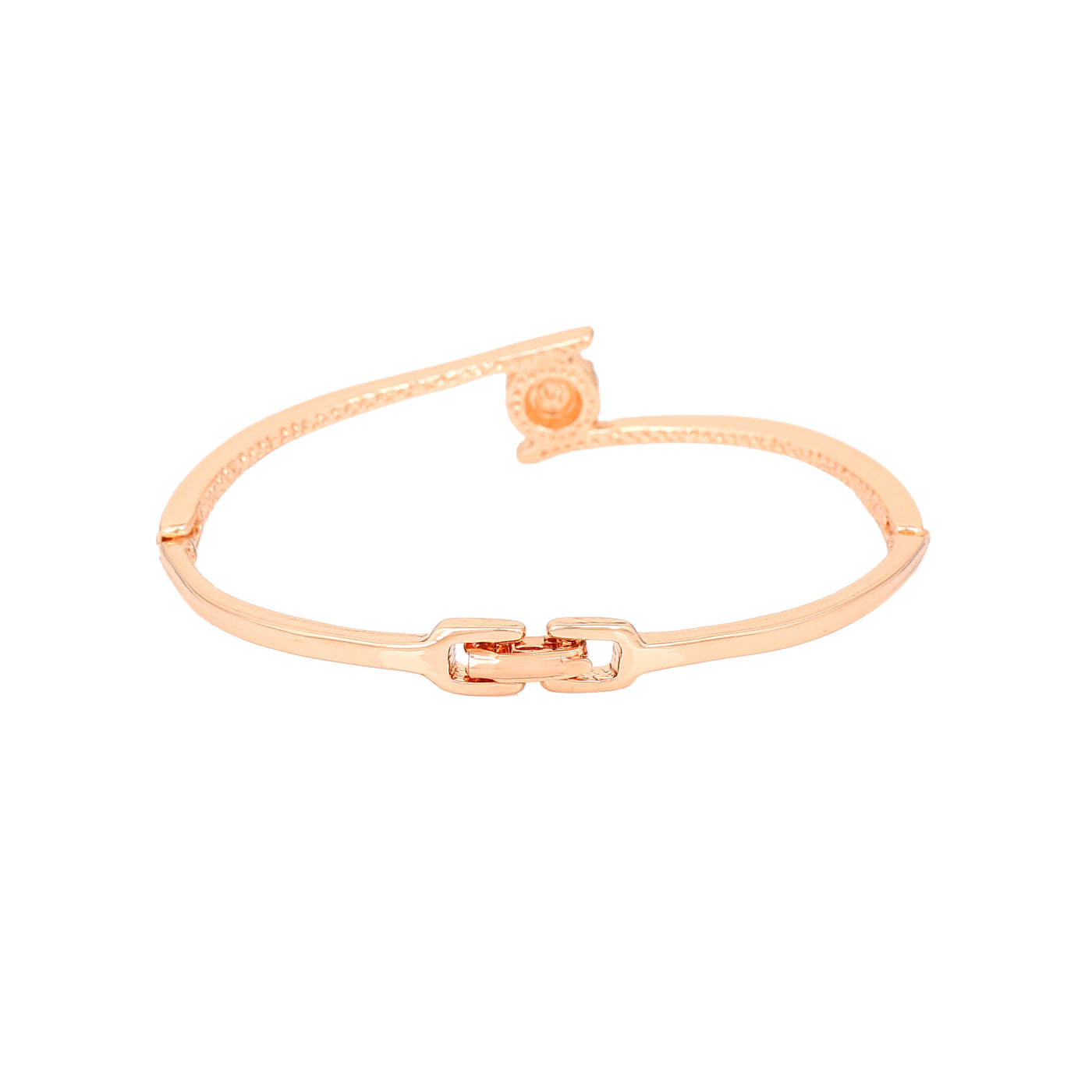 Estele Rose Gold Plated Beautiful Cuff Bracelet with crystals for Women