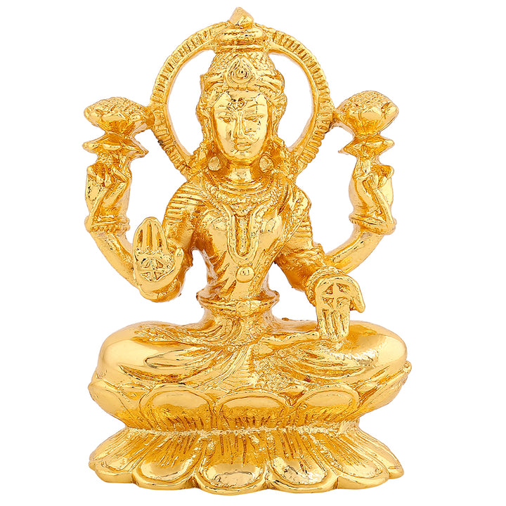 Estele Gold Plated Goddess Mahalakshmi idol