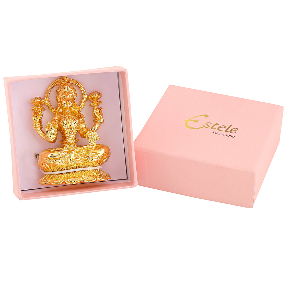 Estele Gold Plated Goddess Mahalakshmi idol