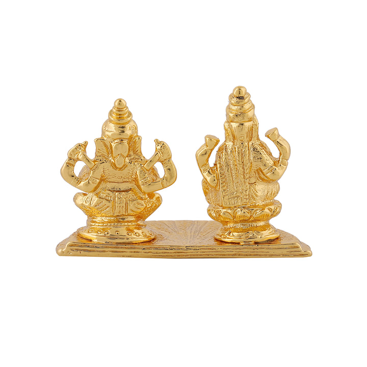 Estele Gold Plated Godess Laxmi & Lord Ganesh Idol