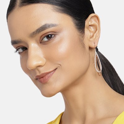 Rose gold Designer Water Drop Earrings