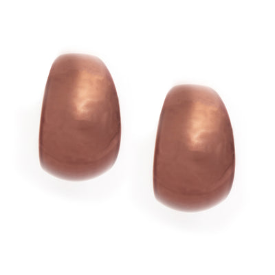 Estele Chocolate Brown Plated Charming Petite Chunky Hoop Earrings for Women