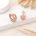 Estele Fashion Earrings for Women and Girls Rosegold Plated Latest Stylish Medium Size Metallic Hoop Earrings Versatile Chic for Women & Girls