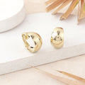 Estele Fashion Earrings for Women and Girls Gold Toned Latest Stylish Medium Size Metallic Hoop Earrings Versatile Chic for Women & Girls