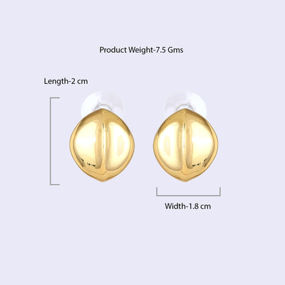 Estele Gold Plated Stylish Demifine Stud Earrings for Women