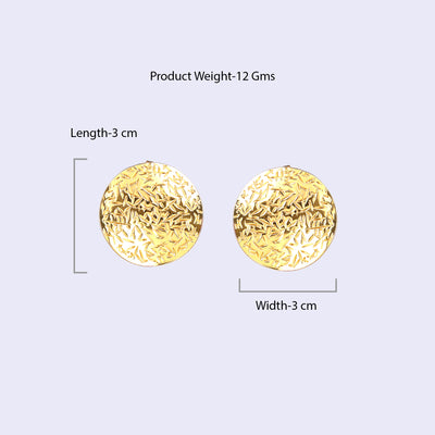 Estele Gold Plated Stylish Luxe-Inspired Demifine Stud Earrings for Women