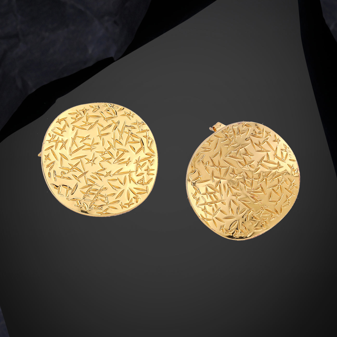 Estele Gold Plated Stylish Luxe-Inspired Demifine Stud Earrings for Women