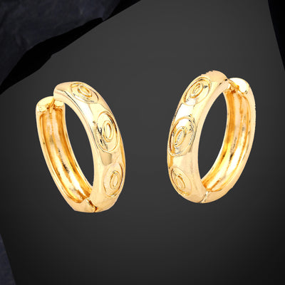 Estele Gold Plated Modern Luxe-Inspired Demifine Hoop Earrings for Women