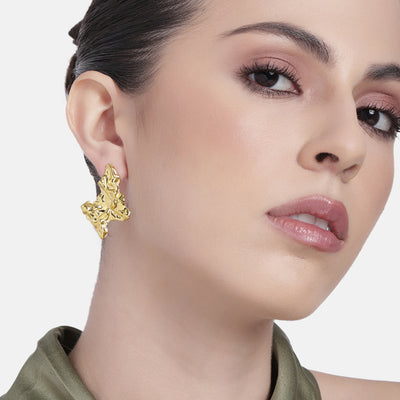 Estele Gold Plated Modern & Fancy Demifine Stud Earrings for Women