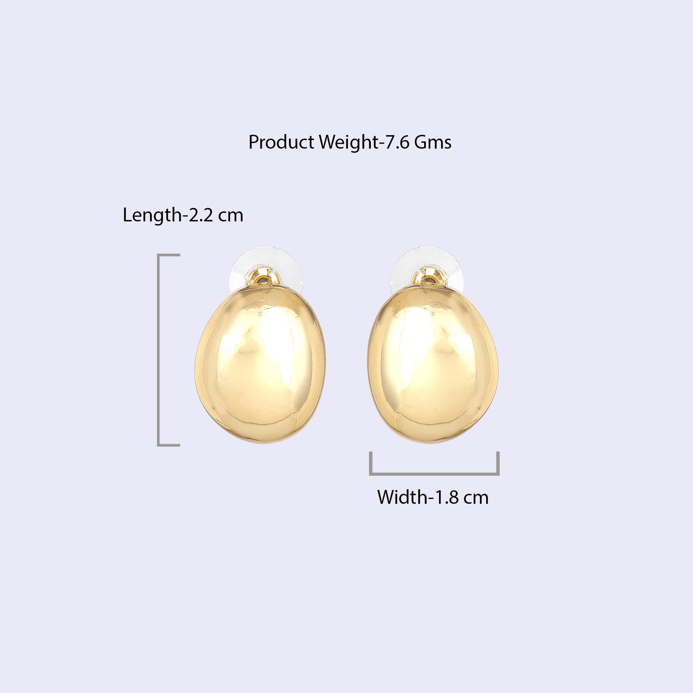 Estele Gold Plated Stylish & Elegant Demifine Stud Earrings for Girls and Women