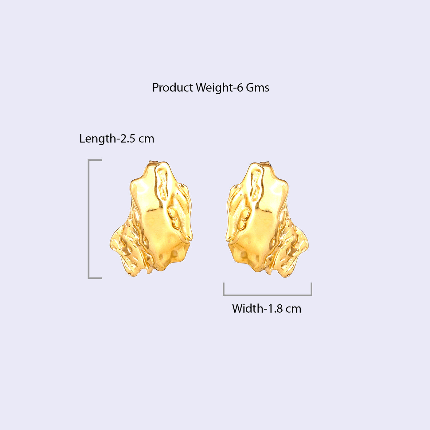 Estele Gold Plated Stylish Semi-Luxury Demifine Stud Earrings for Girls and women