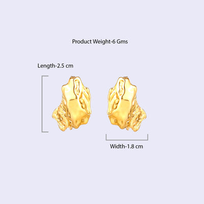 Estele Gold Plated Stylish Semi-Luxury Demifine Stud Earrings for Girls and women