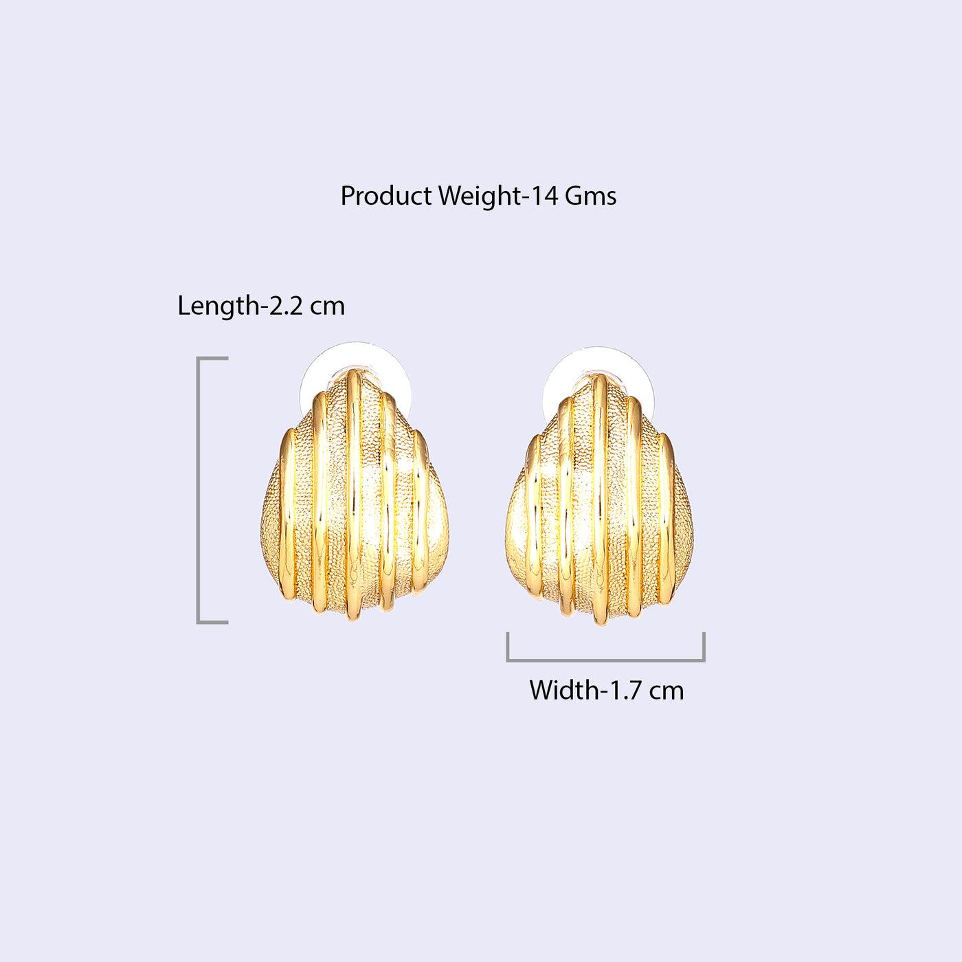 Estele Gold Plated Fashionable Demifine Stud Earrings for Girls and Women