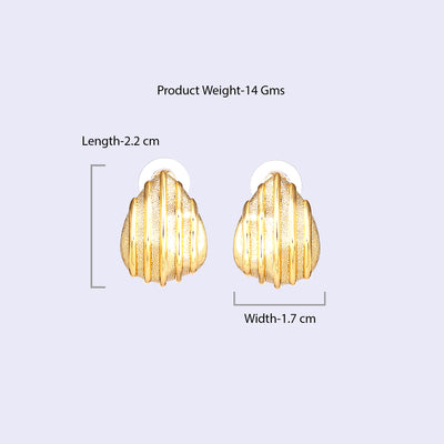 Estele Gold Plated Fashionable Demifine Stud Earrings for Girls and Women