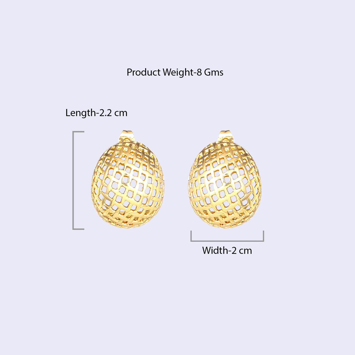 Estele Gold Plated Modern & Trendy Demifine Stud Earrings for Girls and Women